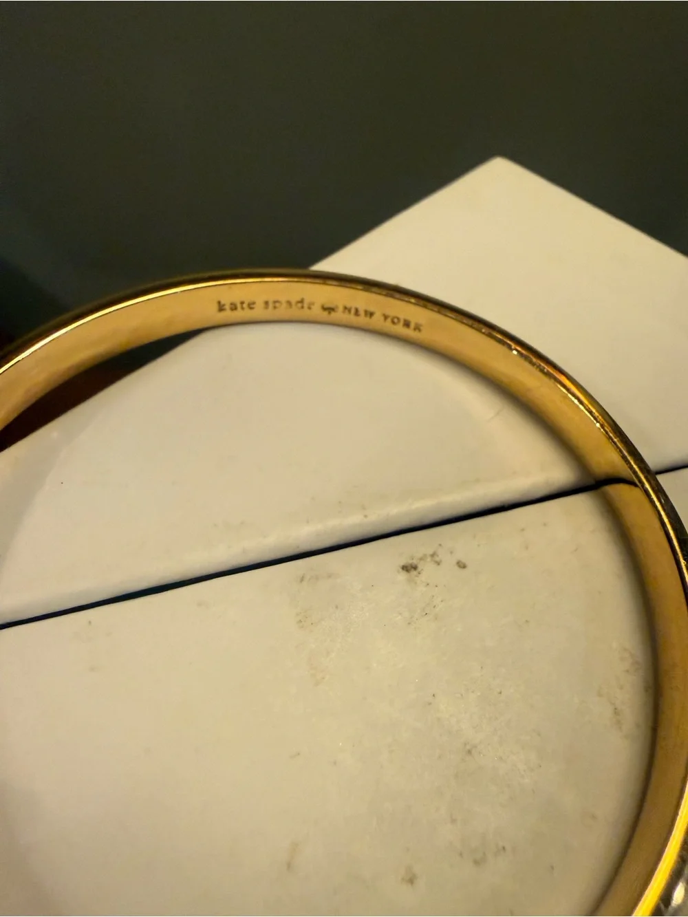 kate spade Take a Bow Gold Bow Slim Bangle Bracelet